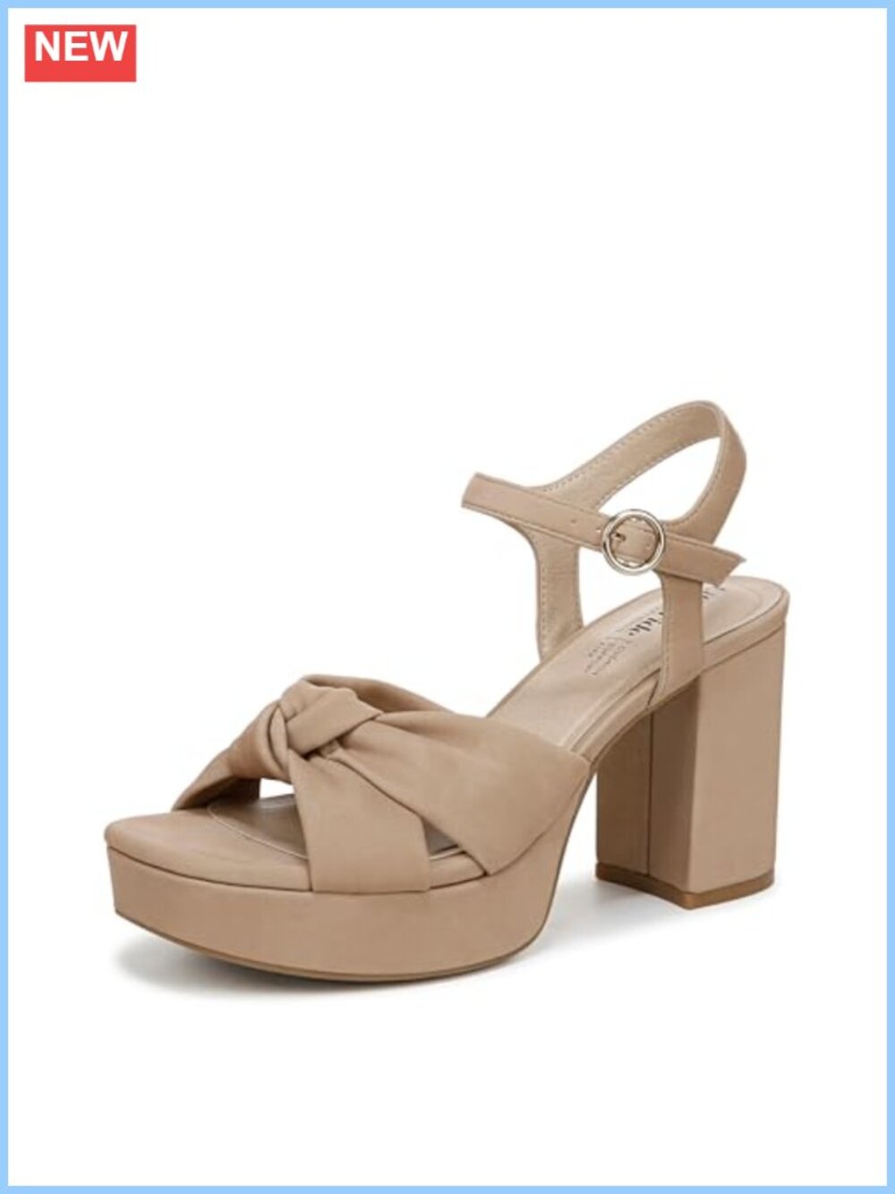 LifeStride August Women’s Sandals Heels Block Heel Adjustable Straps Comfort PU